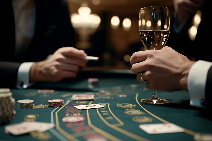 Multi-camera live studio for Casino Hold'em dealer